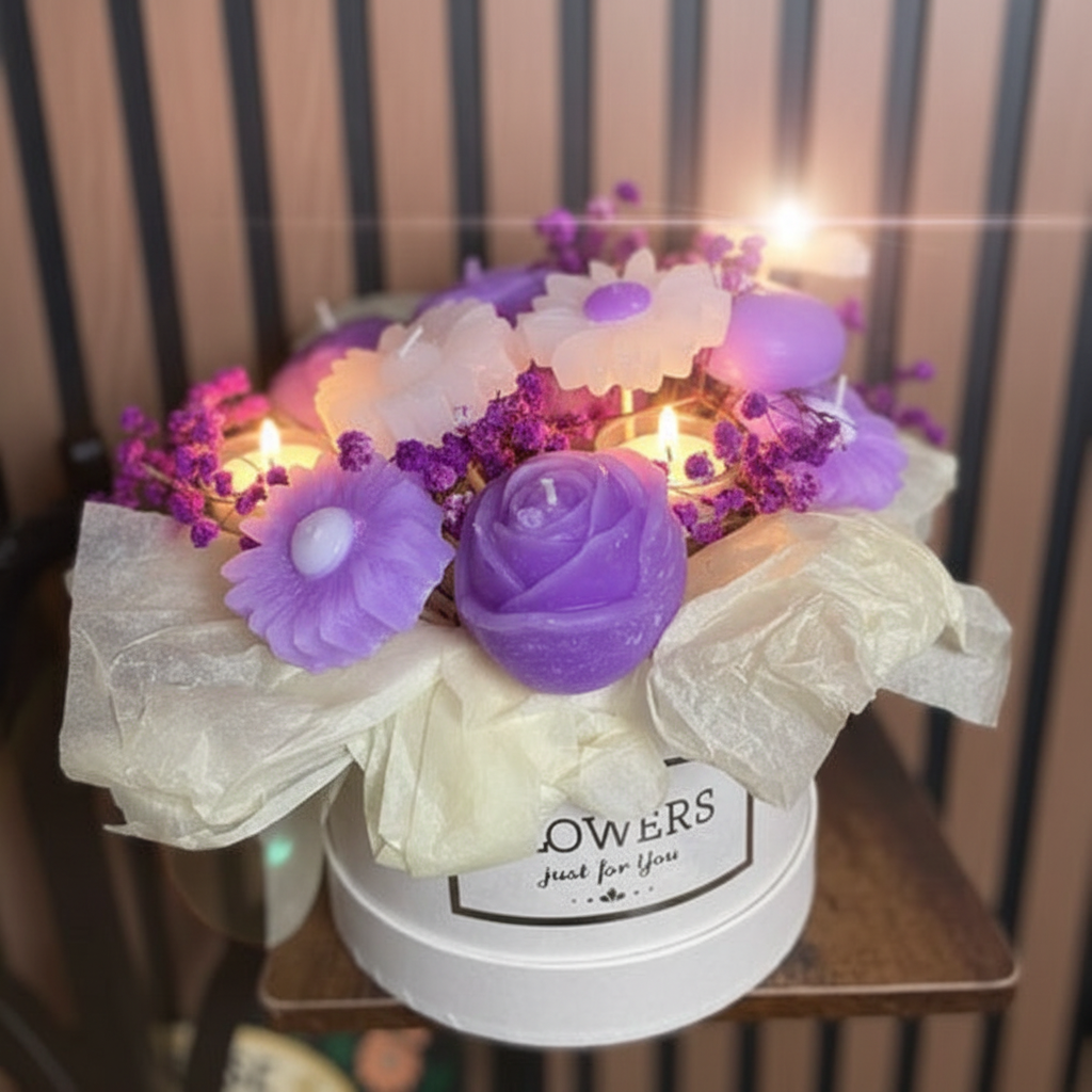 Candle Bouquet - Arranjo elegante de velas decorativas com iluminação suave